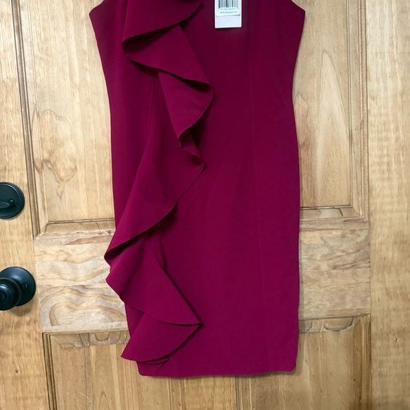 Cinq à Sept Fuchsia One Shoulder Dress - Picture 8 of 9